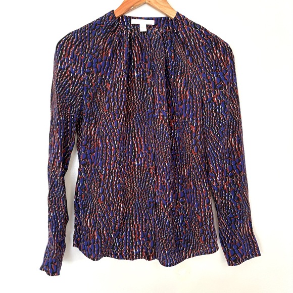 Boss Silk Multicolor Patterned Blouse - Picture 1 of 7
